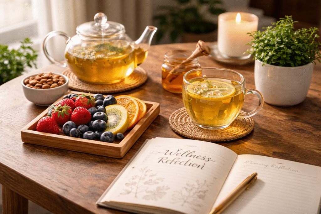 Daily self care routine for women