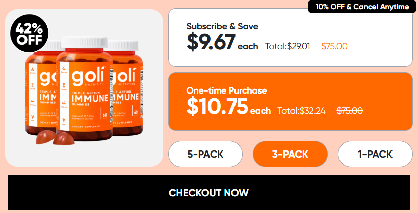 Triple Action Immune Gummies